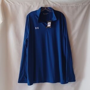 Under Armour Tech Locker 1/4 Zip Long Sleeve Shirt Men's Blue Size XXL NWT